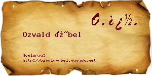 Ozvald Ábel névjegykártya
